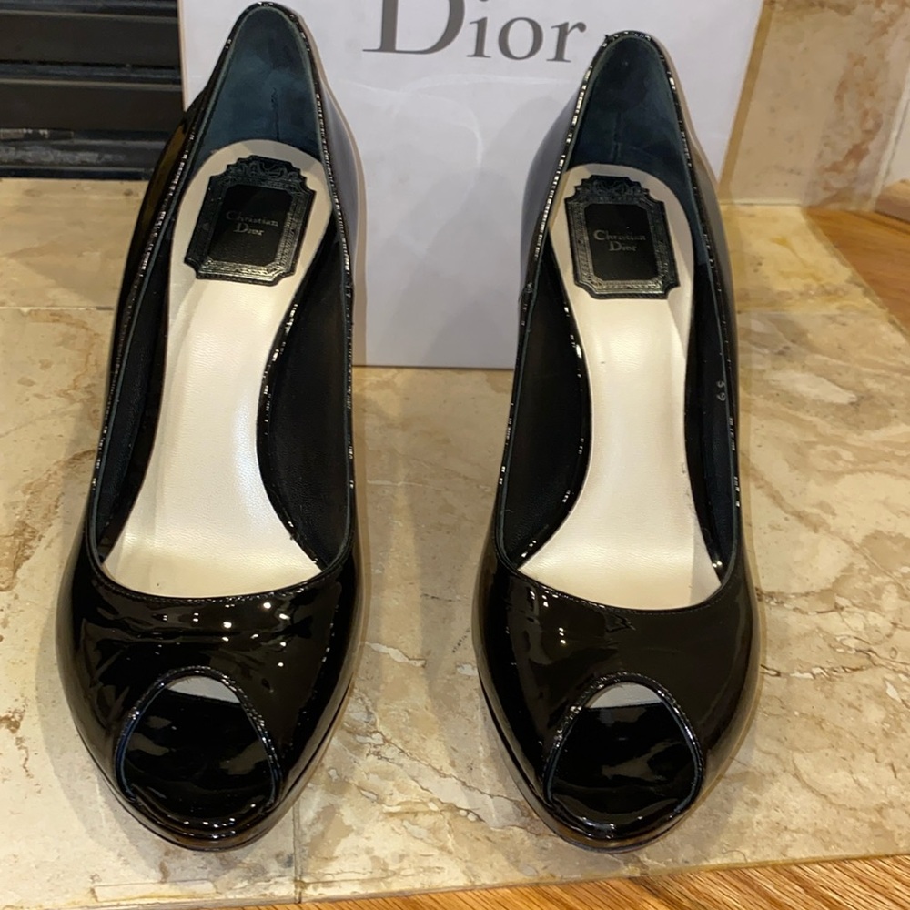 Miss Dior Peep Toe 105 mm heel.